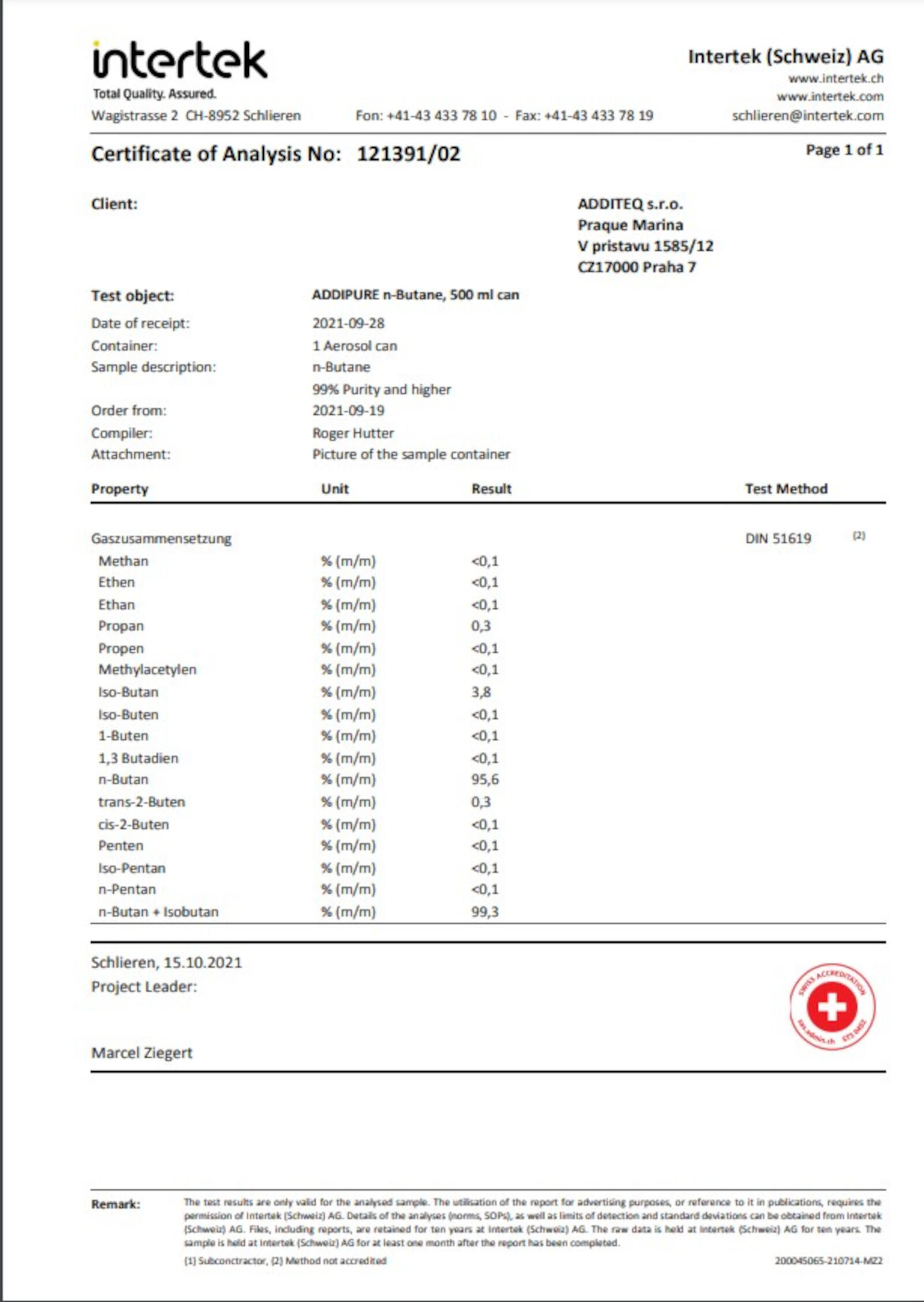 ADDIPURE | N-Butane Gas 99,39% | 500ml