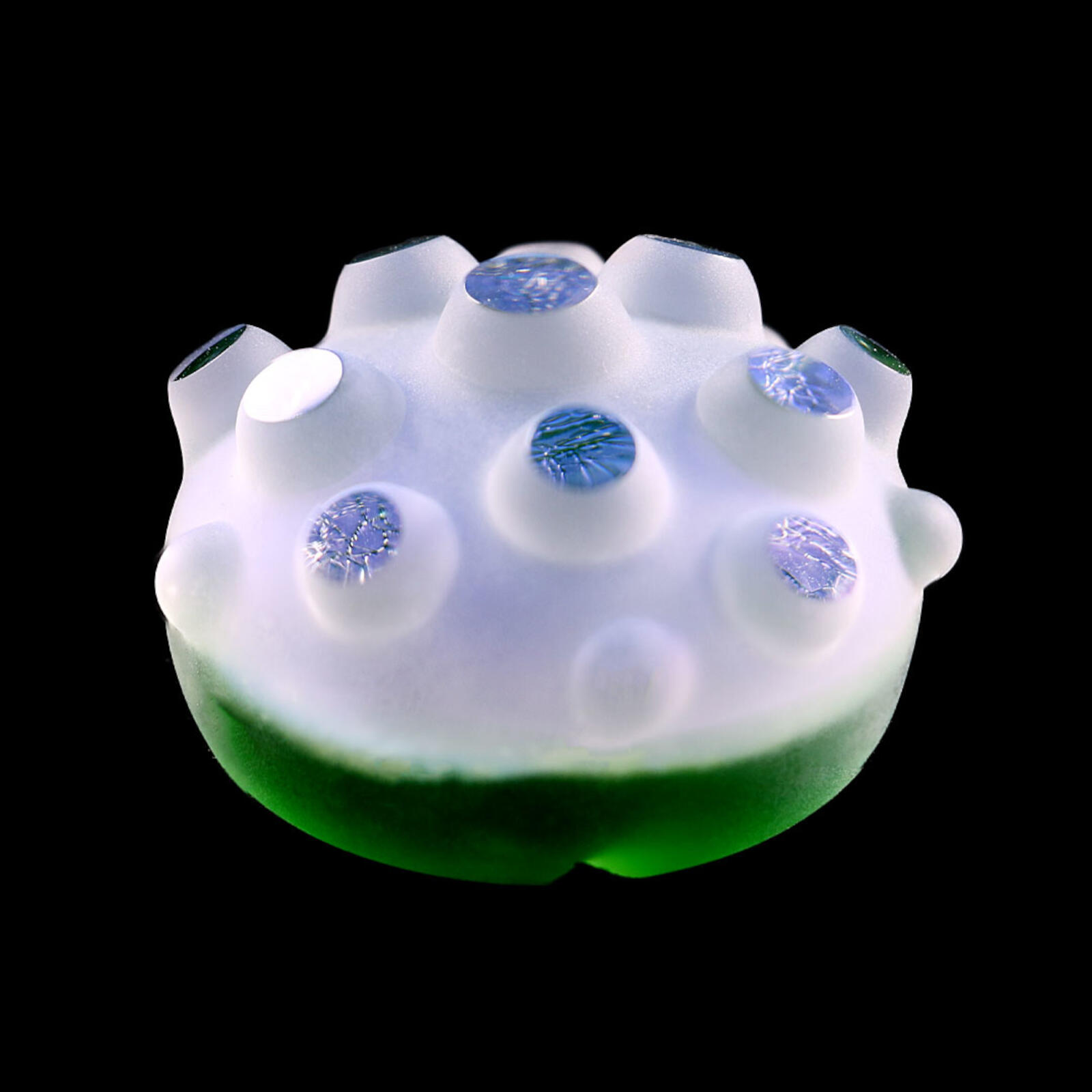 div. Frosted Dichroic Nodule Spinner Carb Caps