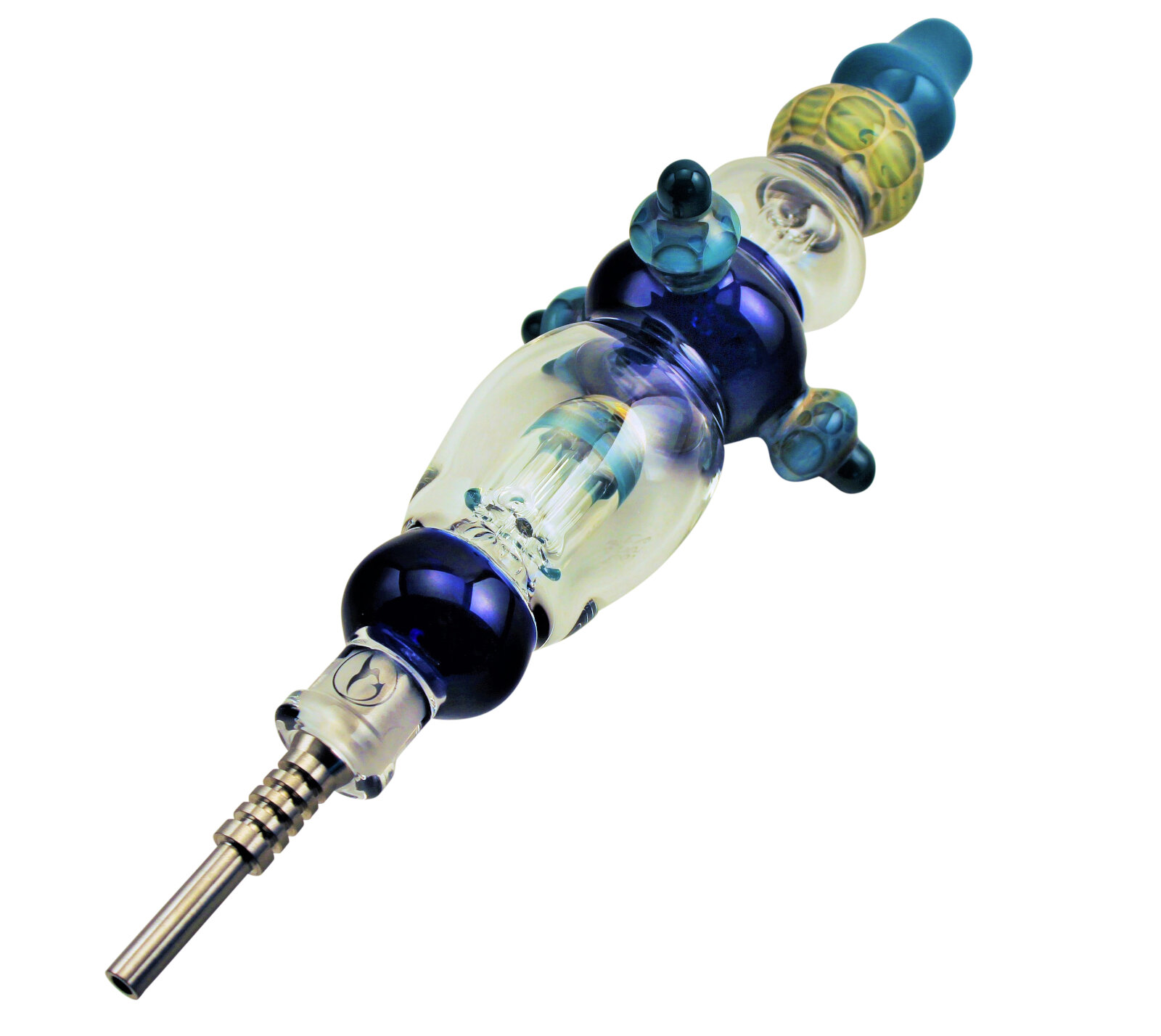 Nectar Collector | XXL Nektar-Kollektor | Cobalt Aqua mit massivem Standfuss