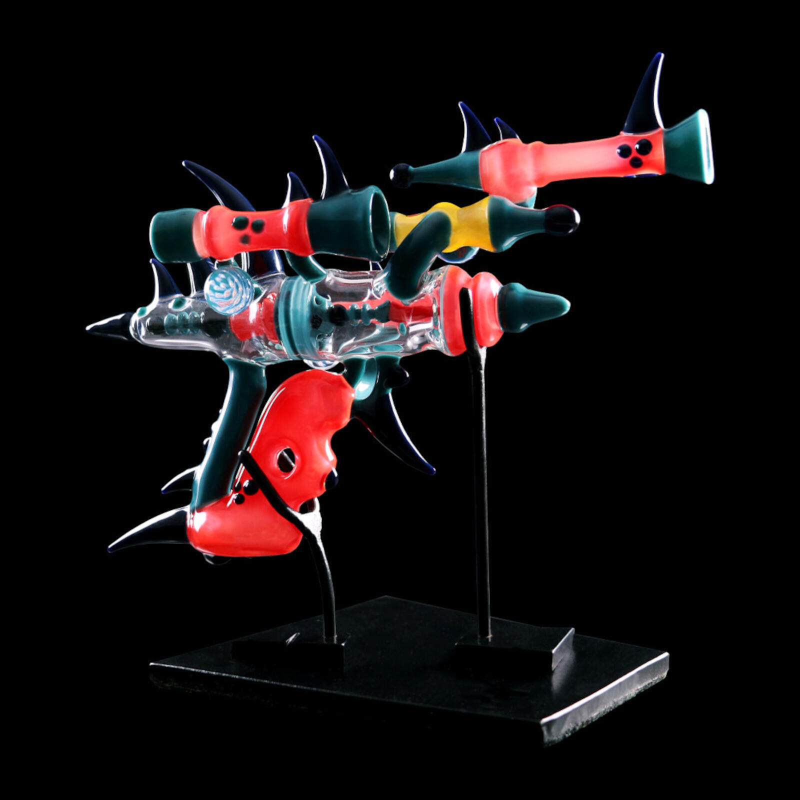 Red and Turquoise Lasergun Rig