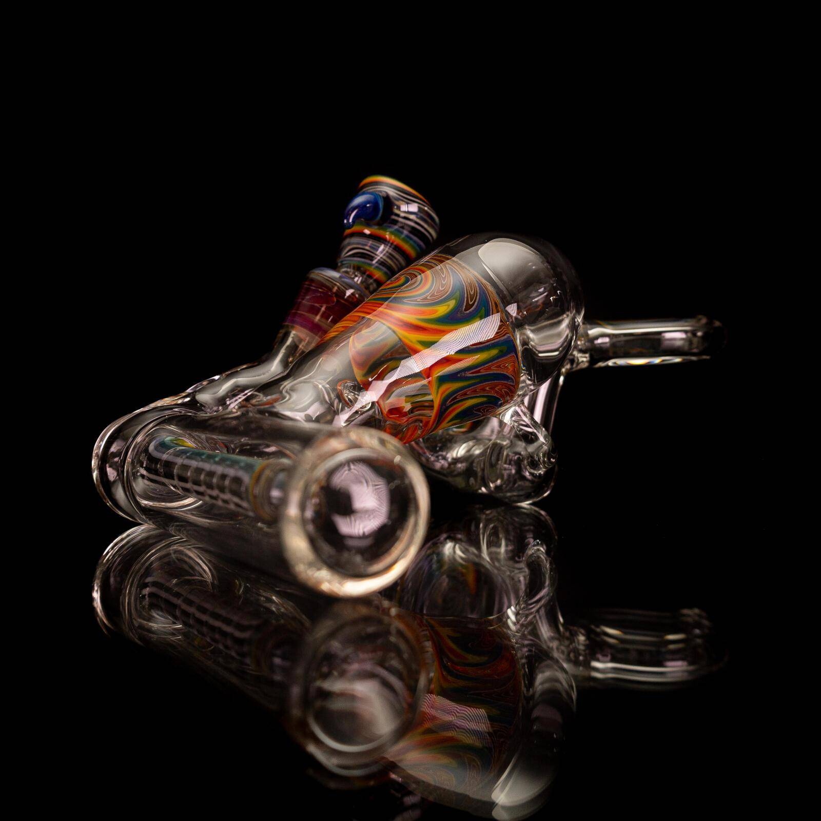 Colorful Inline Bubbler with Bong Slide