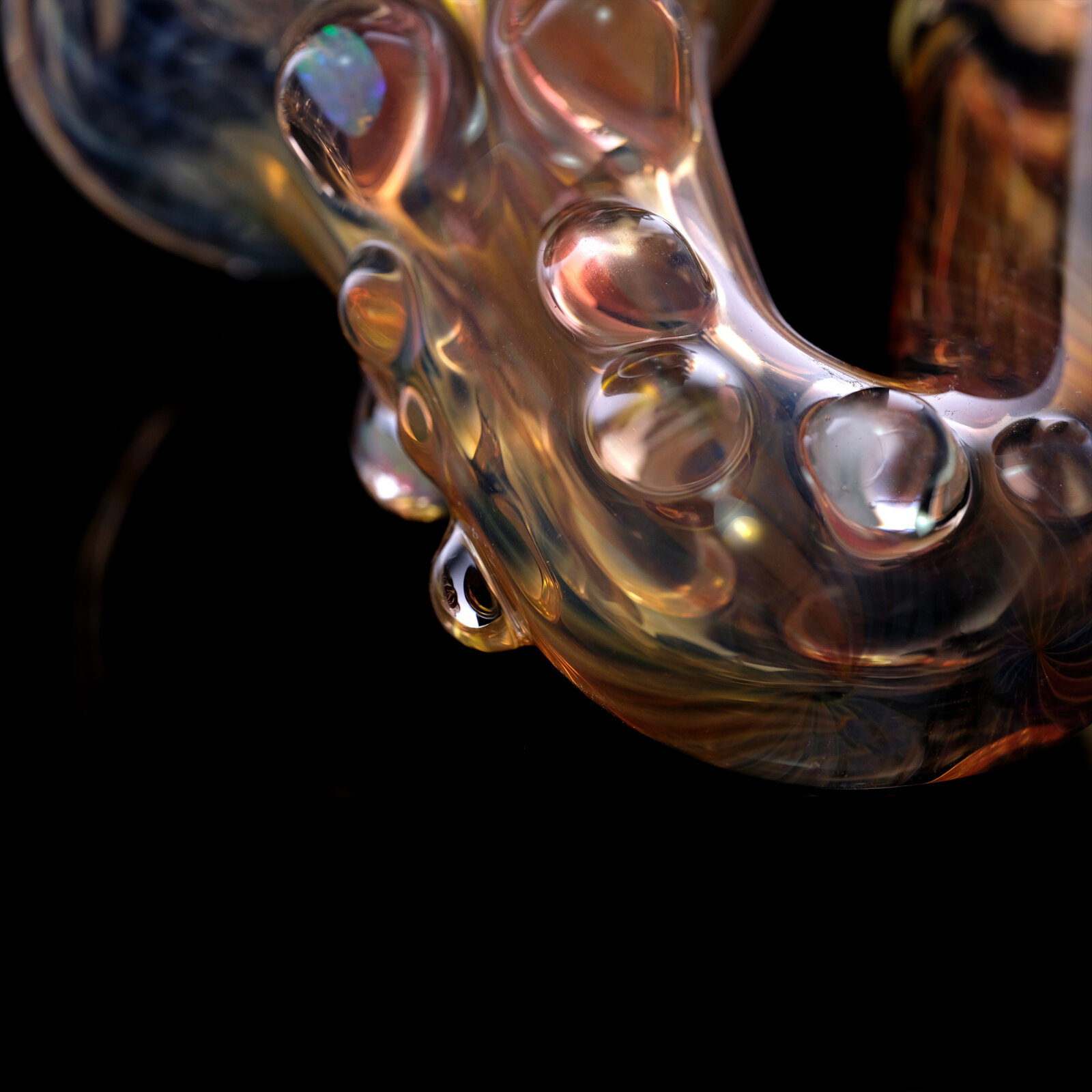 Fumed and Faceted Sherlock with Opals