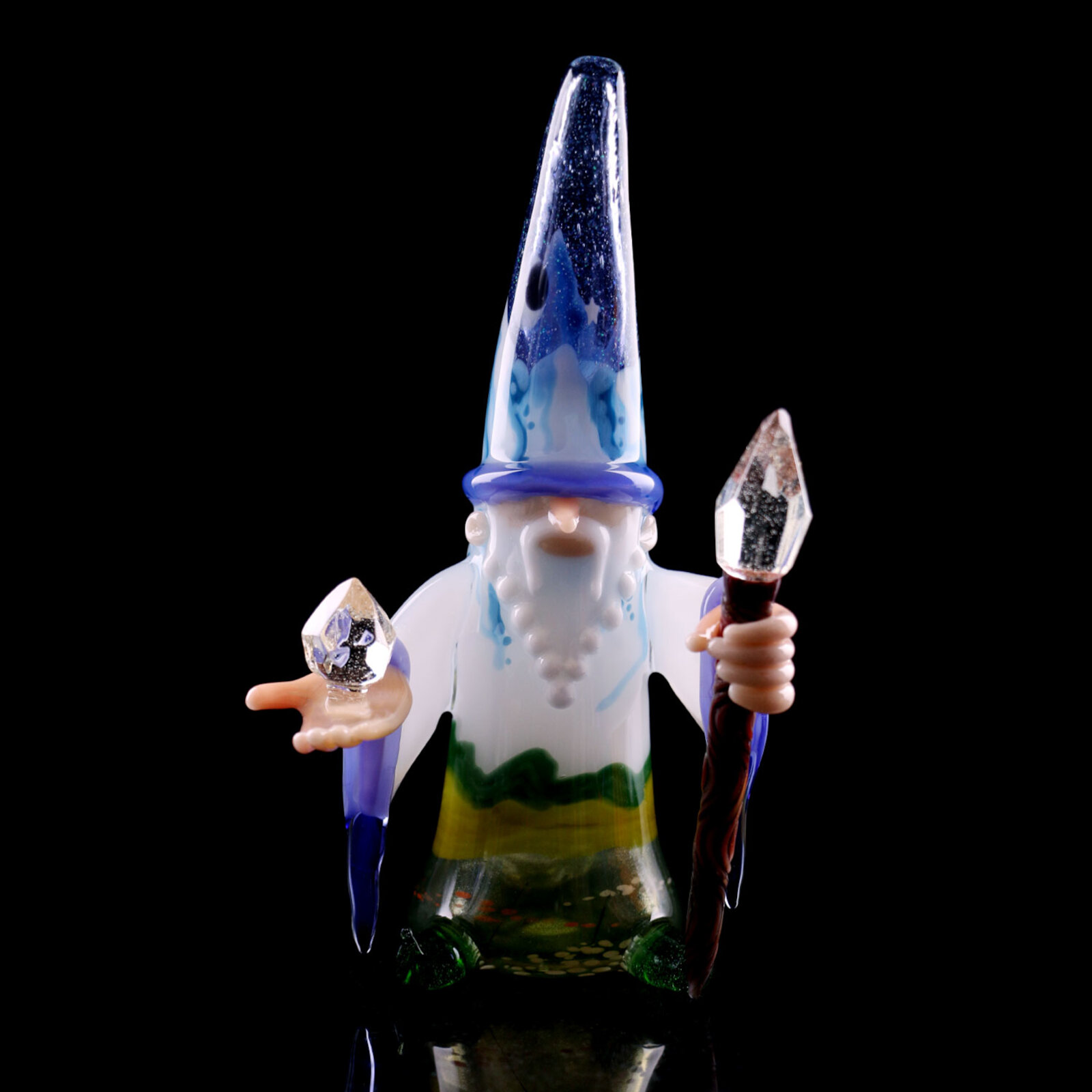 Fumed Wizard Dab Rig with Crystal Dabber