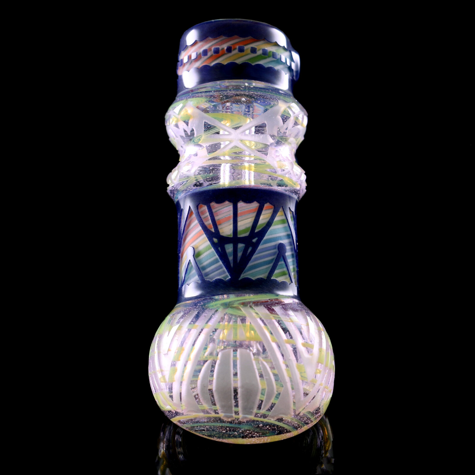 Sandblasted Rainbow Hammer Bubbler