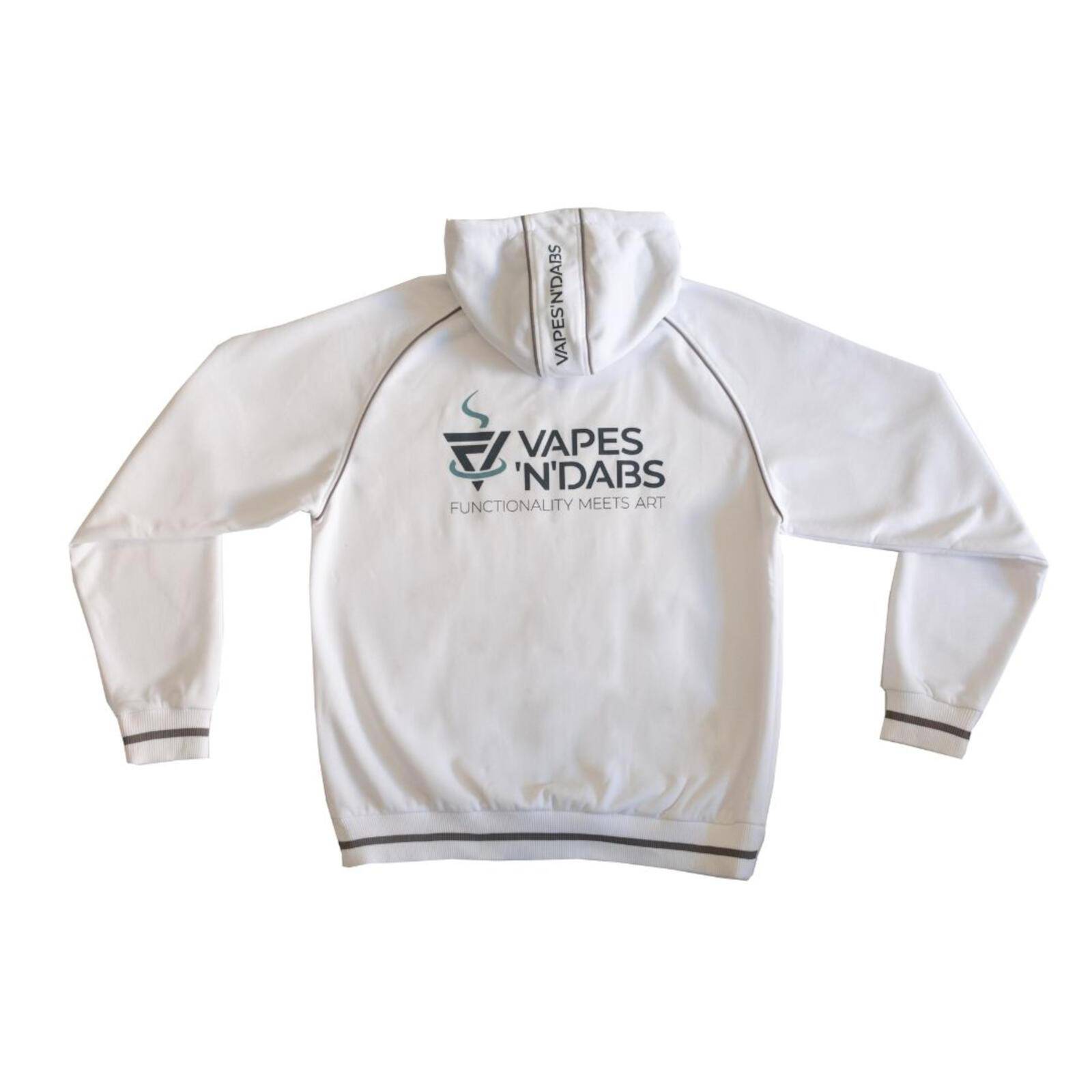 Vapes'n'Dabs White Hoodie with Zipper