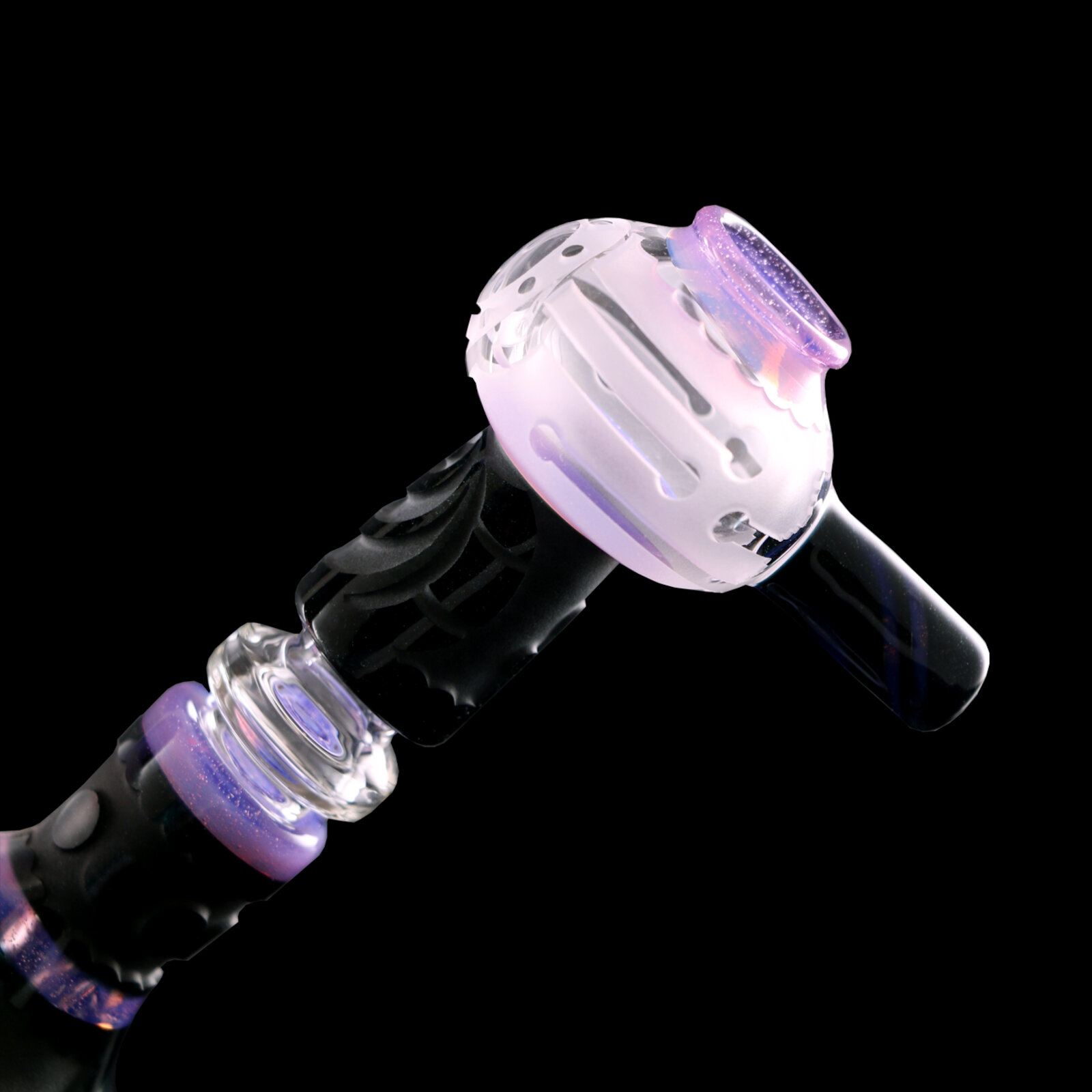 Sandblasted Beaker Set with Bowl - Purple Black