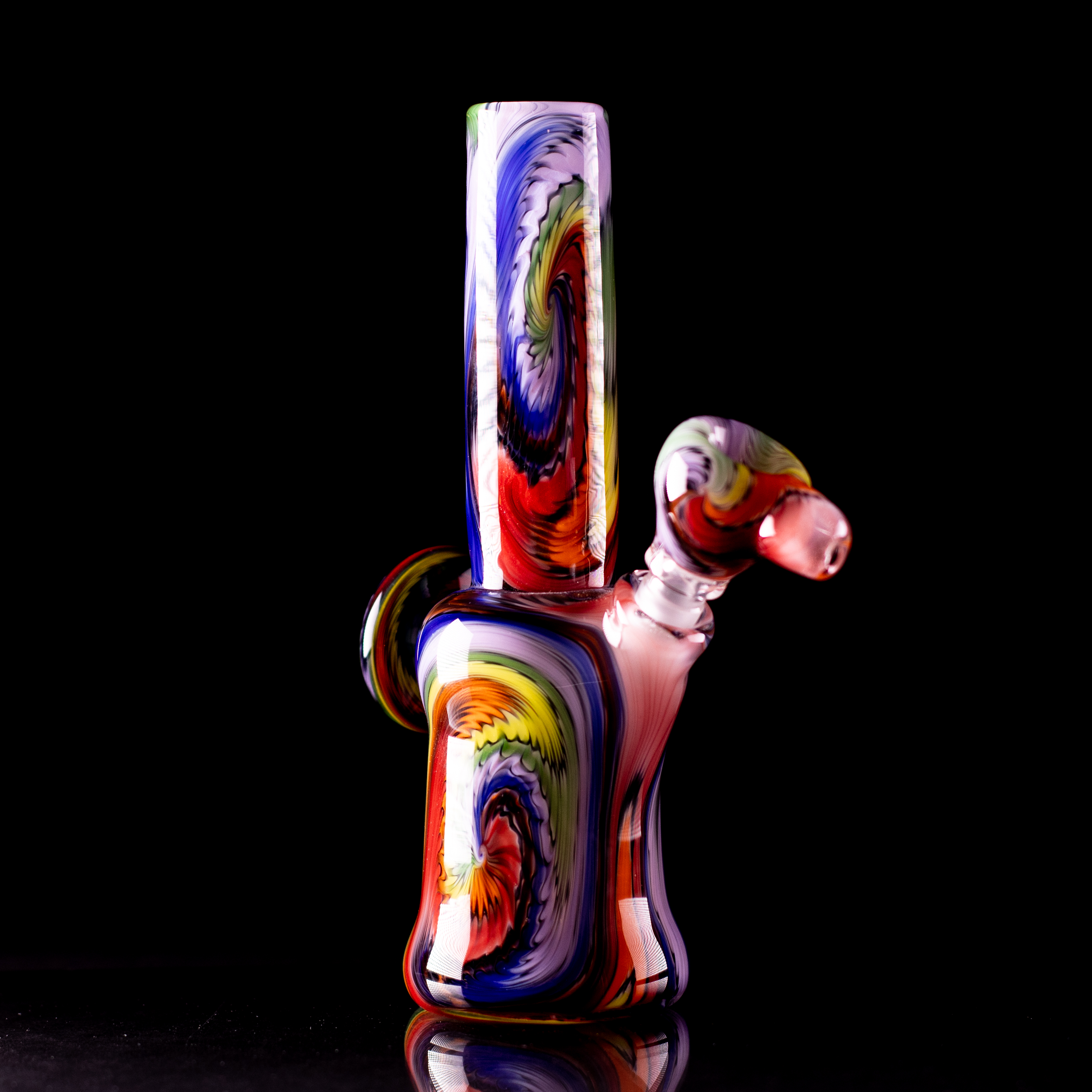 14mm Rainbow Heady Tube with Downstem and Bowl