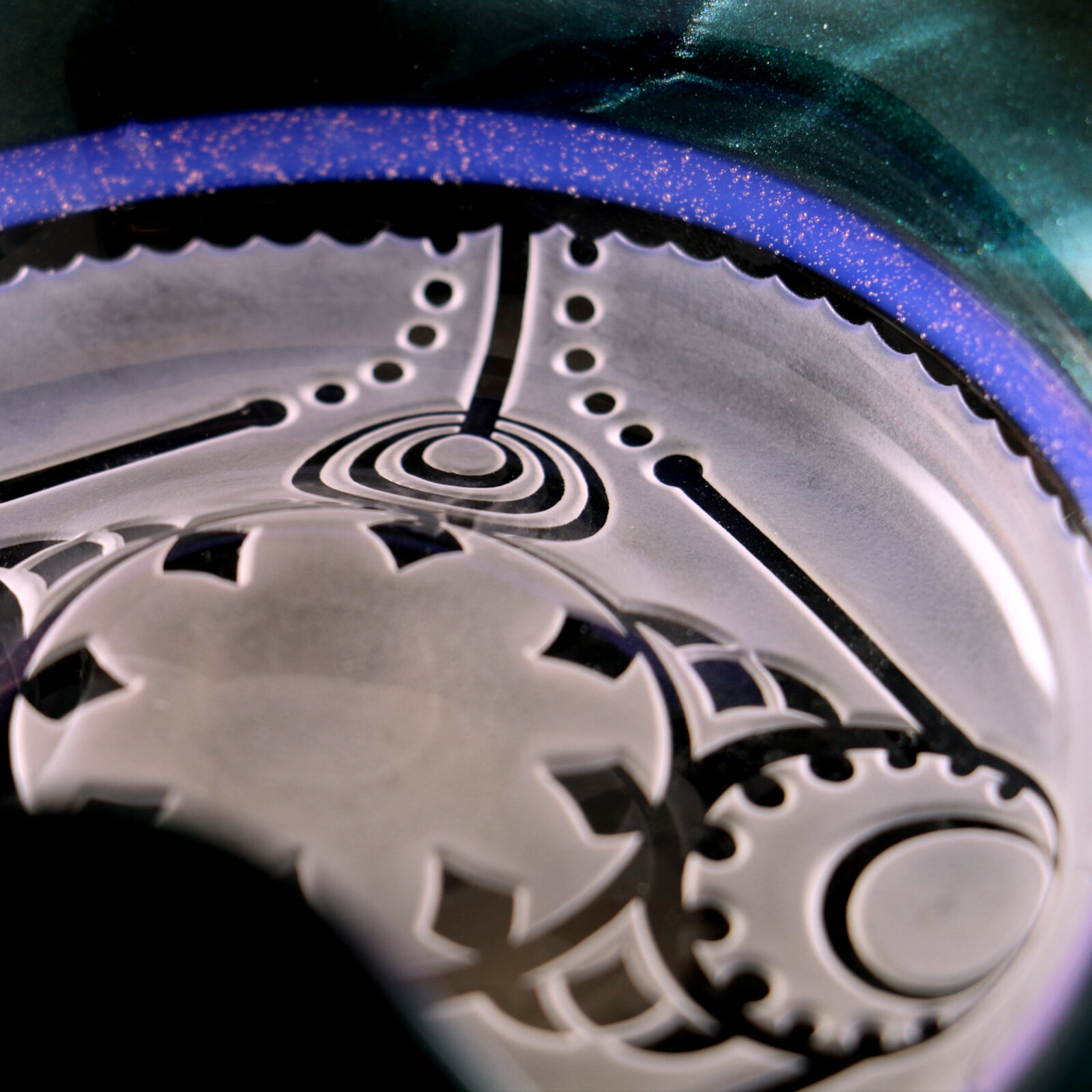 Sandblasted Beaker Set with Bowl - Purple Black