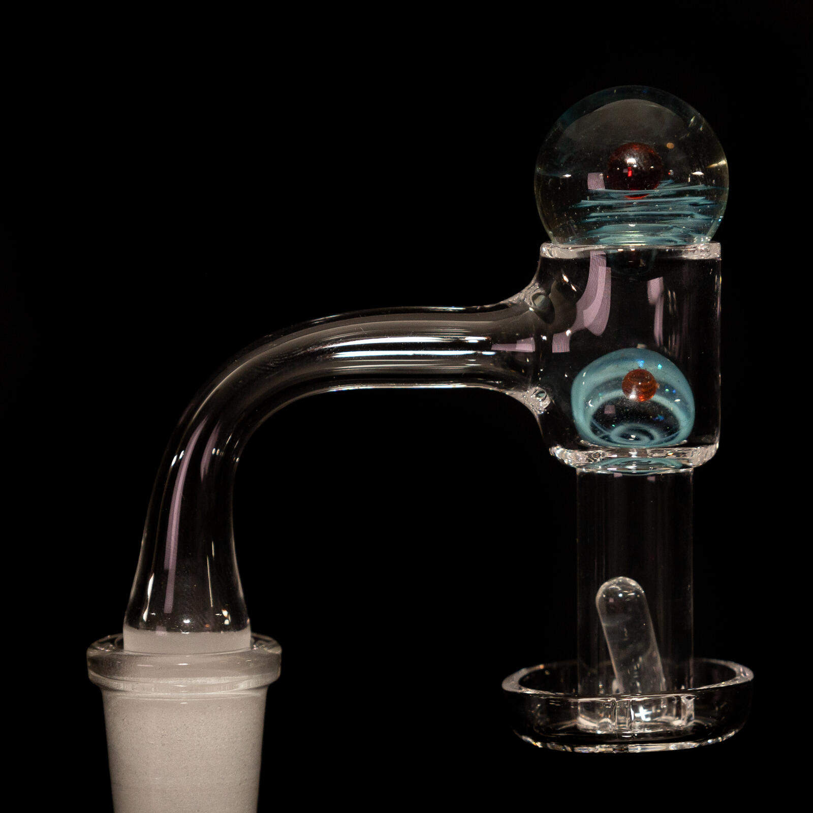 Terp Slurper Set with Marbles and Pill Blue Galaxy Eye