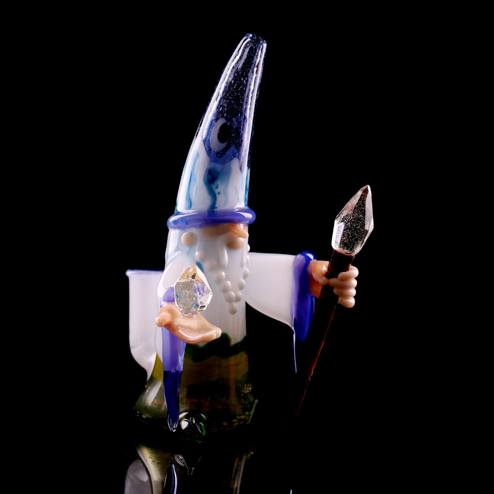 Fumed Wizard Dab Rig with Crystal Dabber