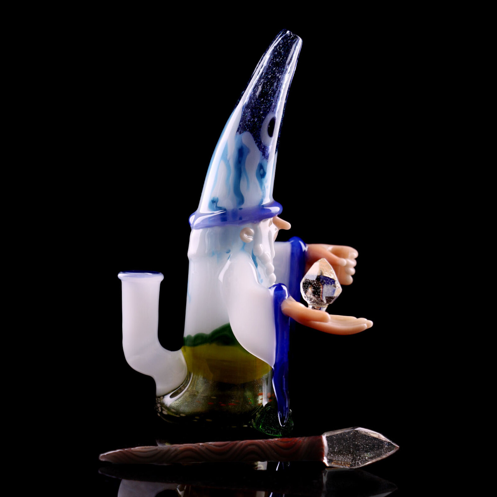 Fumed Wizard Dab Rig with Crystal Dabber