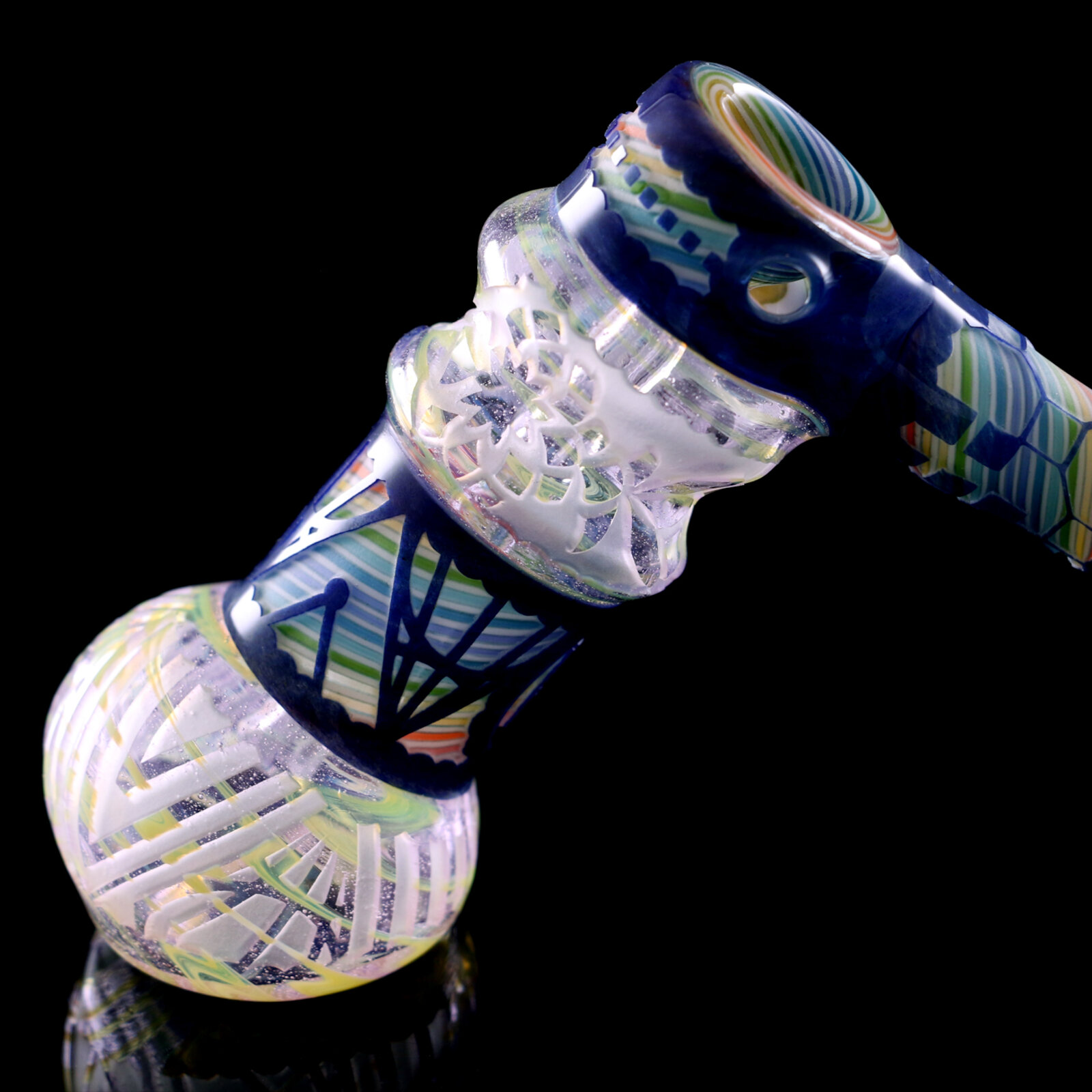 Sandblasted Rainbow Hammer Bubbler