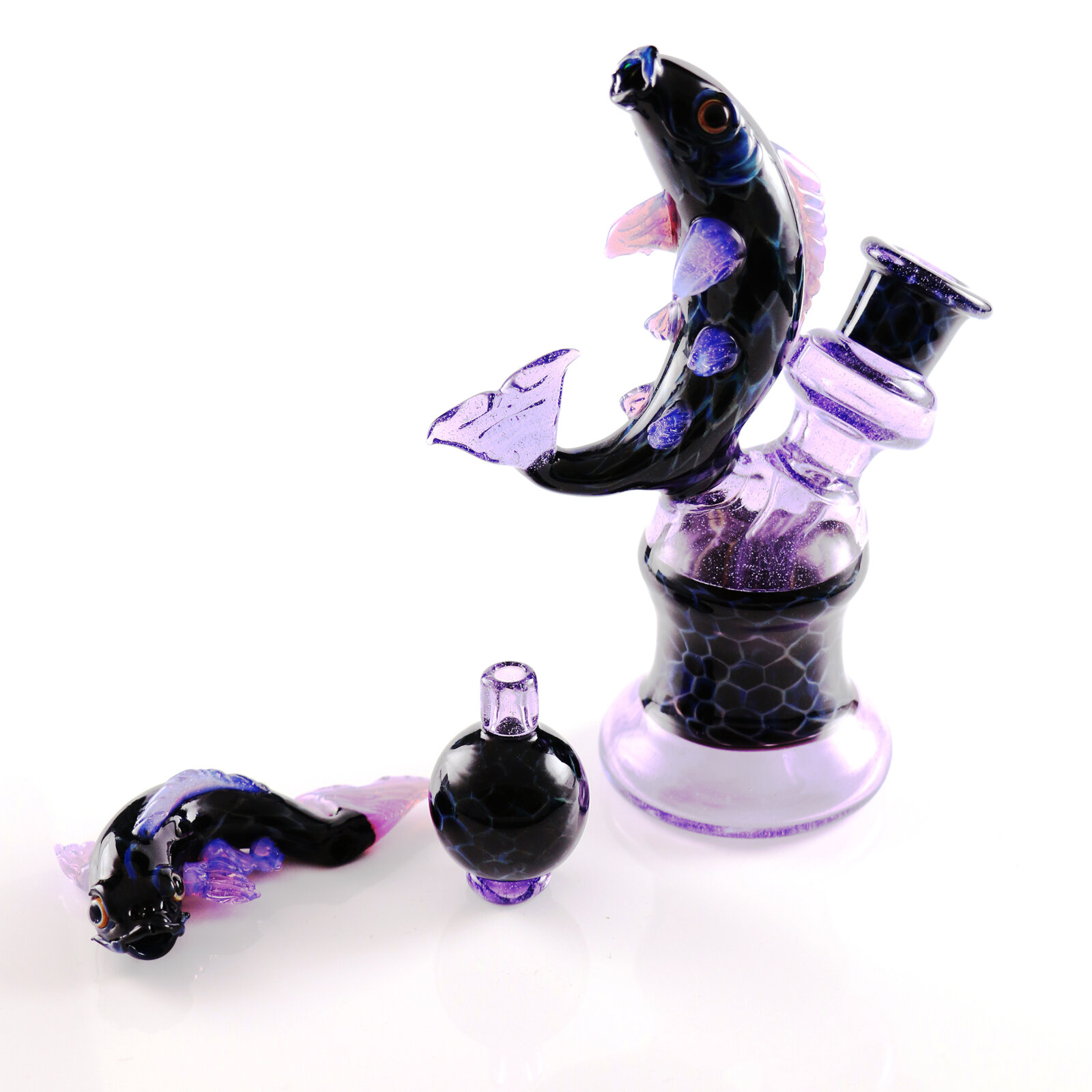 Koi Rig Set purple with Carb Carb Cap and Pendant