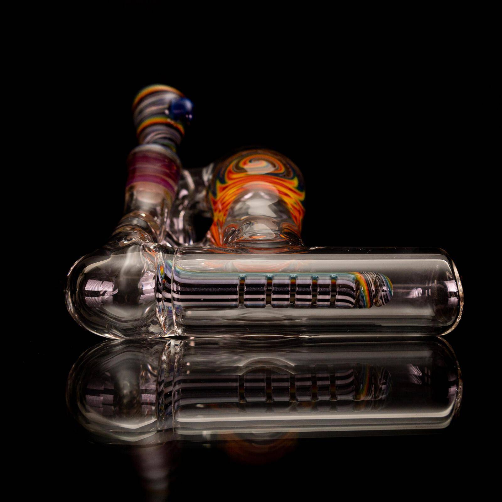 Colorful Inline Bubbler with Bong Slide