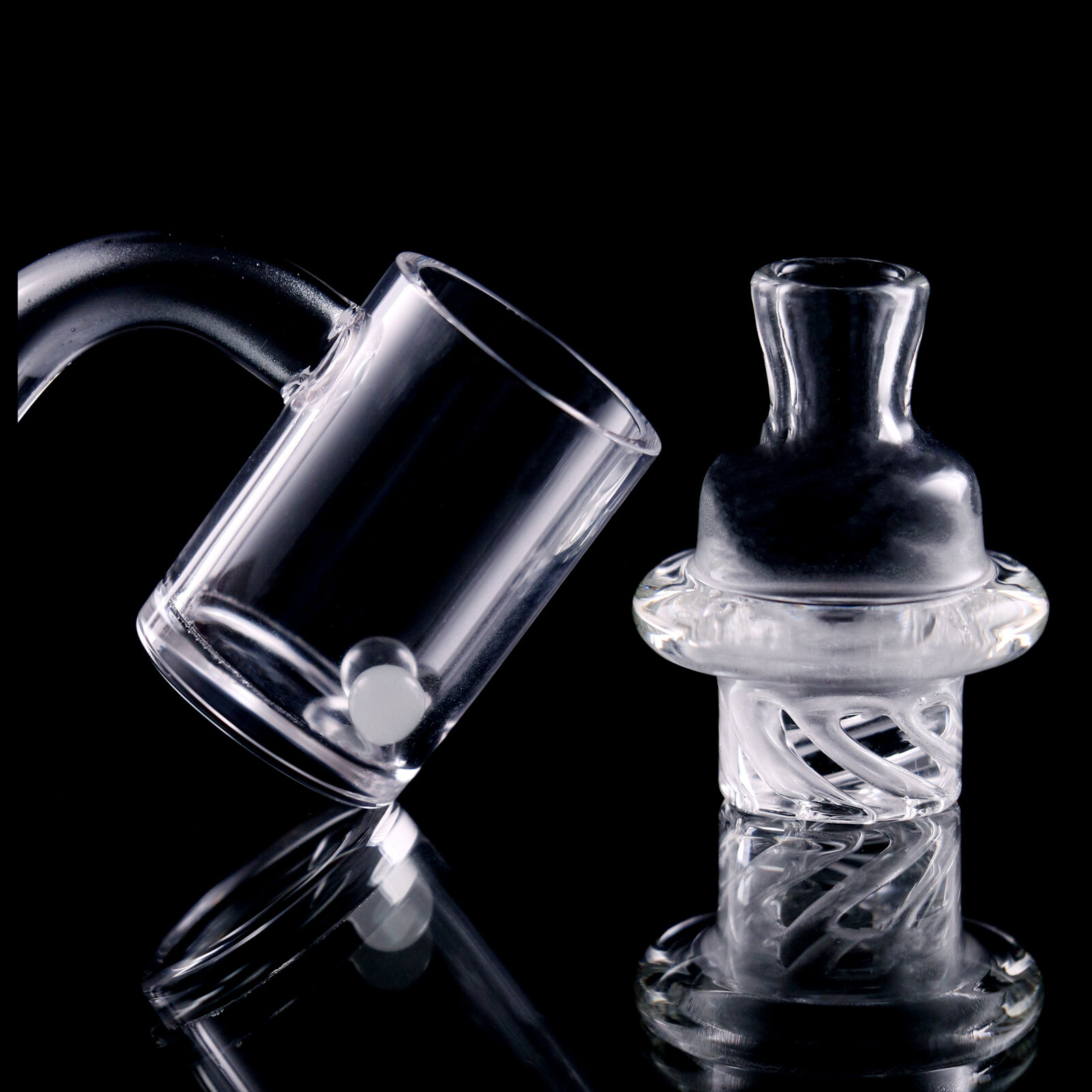 Quartz Banger with Spinning Carbcap and Terp Pearl