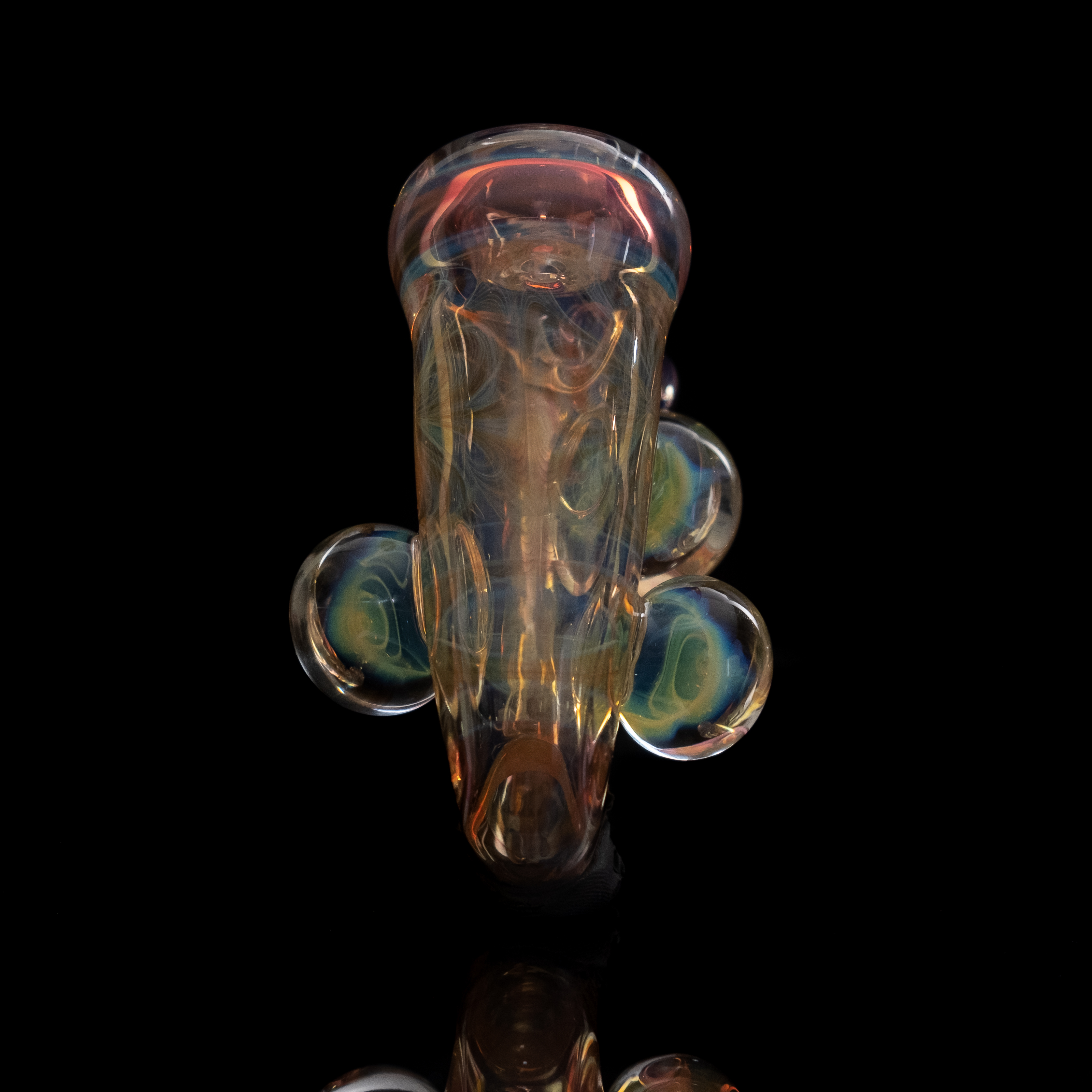 Fumed Sherlock Pipe with Marbles